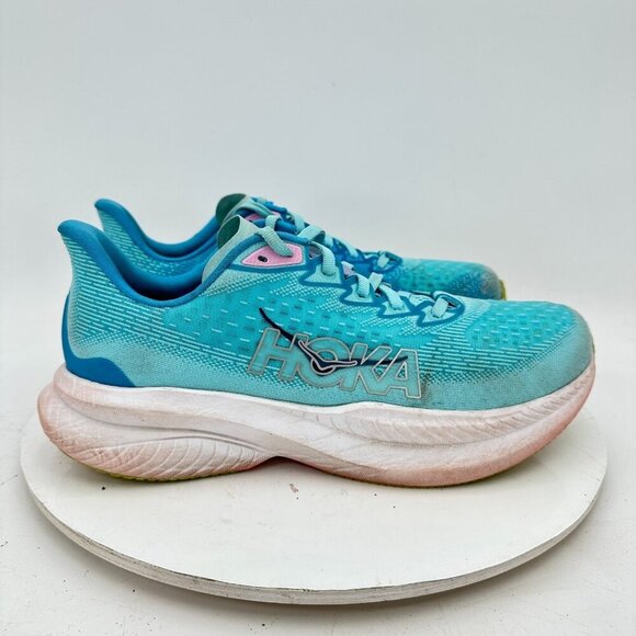 Hoka One One Mach 6 Women Size 9B hoka 1147810 CSSW Cloudless Waterpark Shoes - Picture 4 of 11